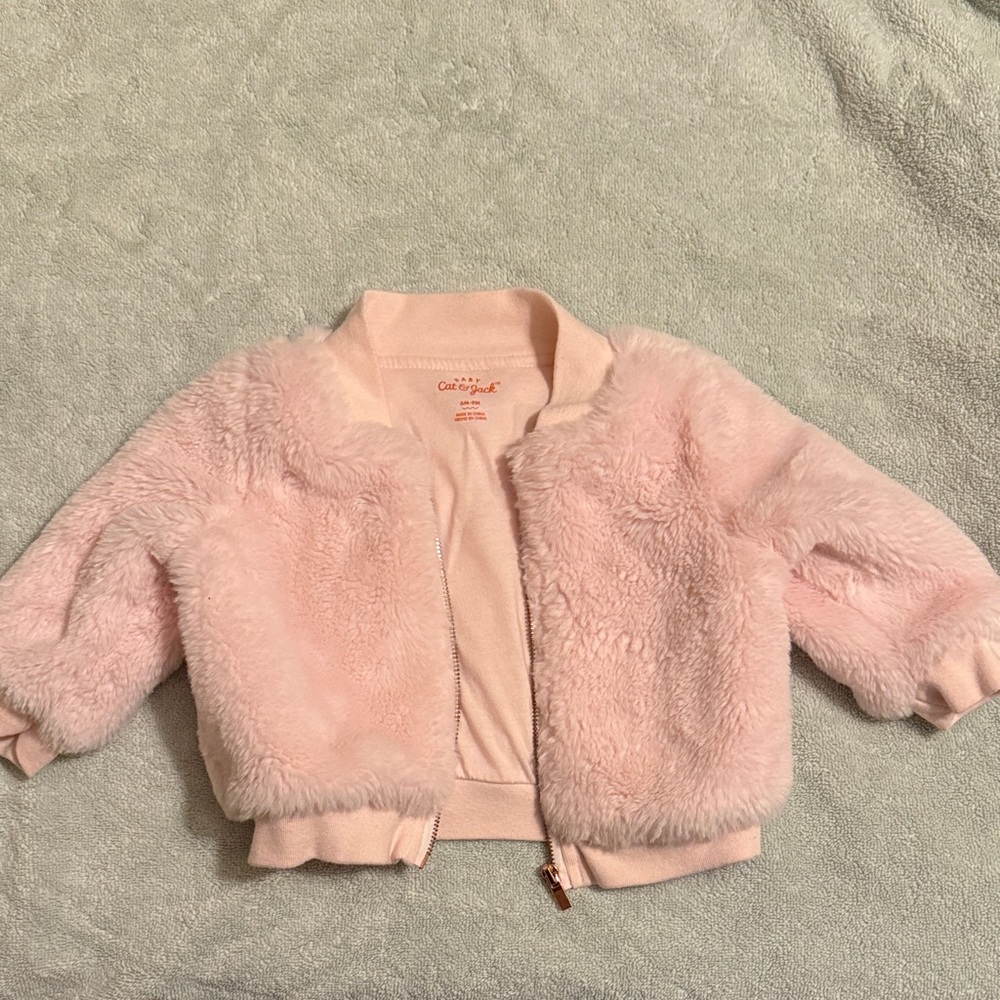 Cat & Jack Soft Pink Kids Puffer Jacket